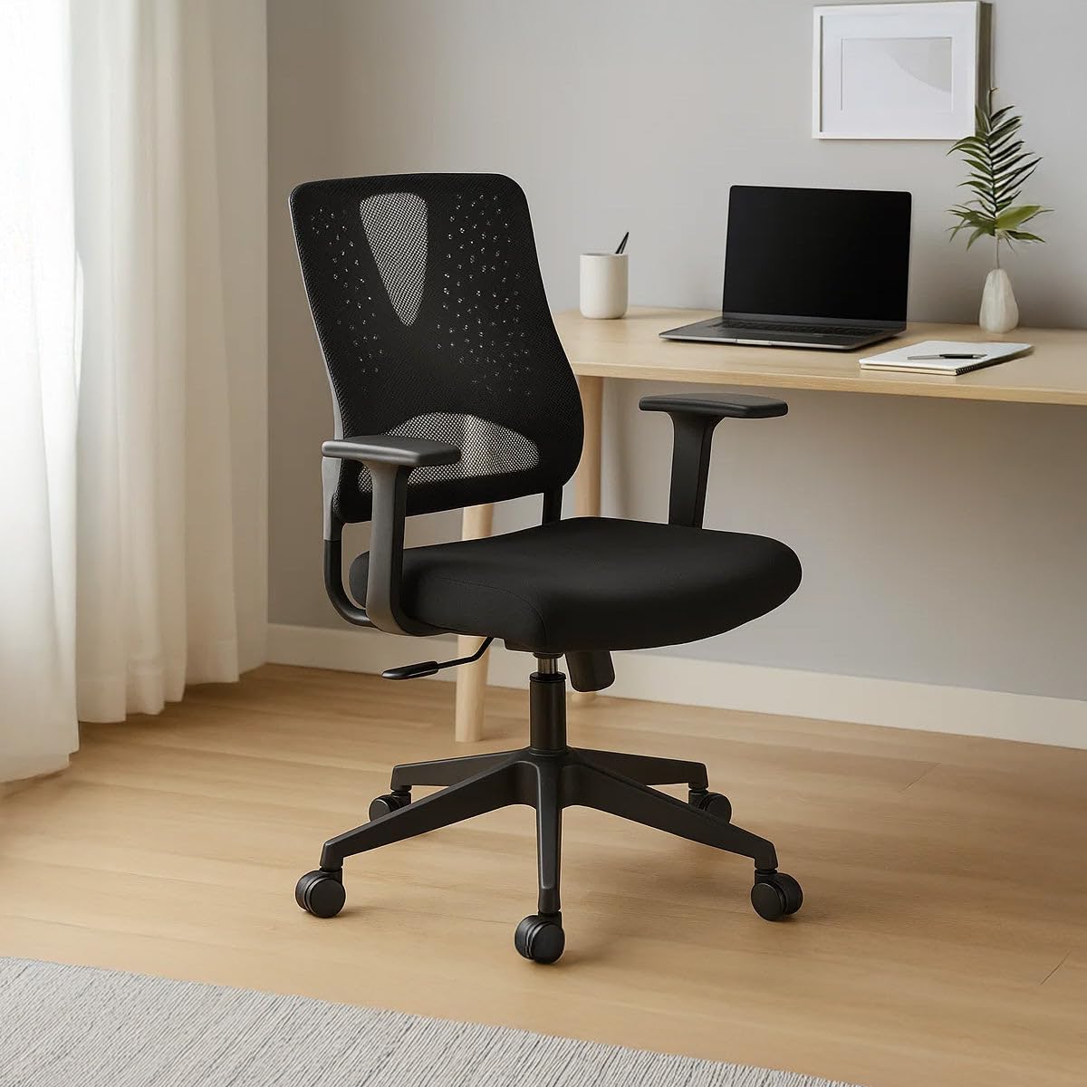 Nilkamal Enrich Mid Back Office Chair | Adjustable Height and